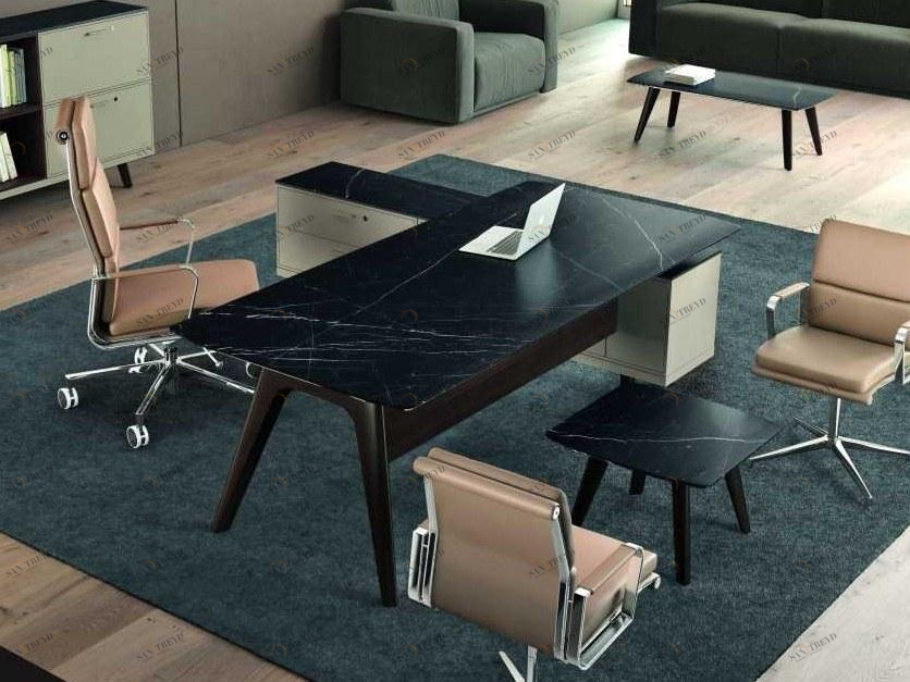 Bralco Рабочий стол из стеклокерамики со встроенной полкой Rail sun-id-1458715