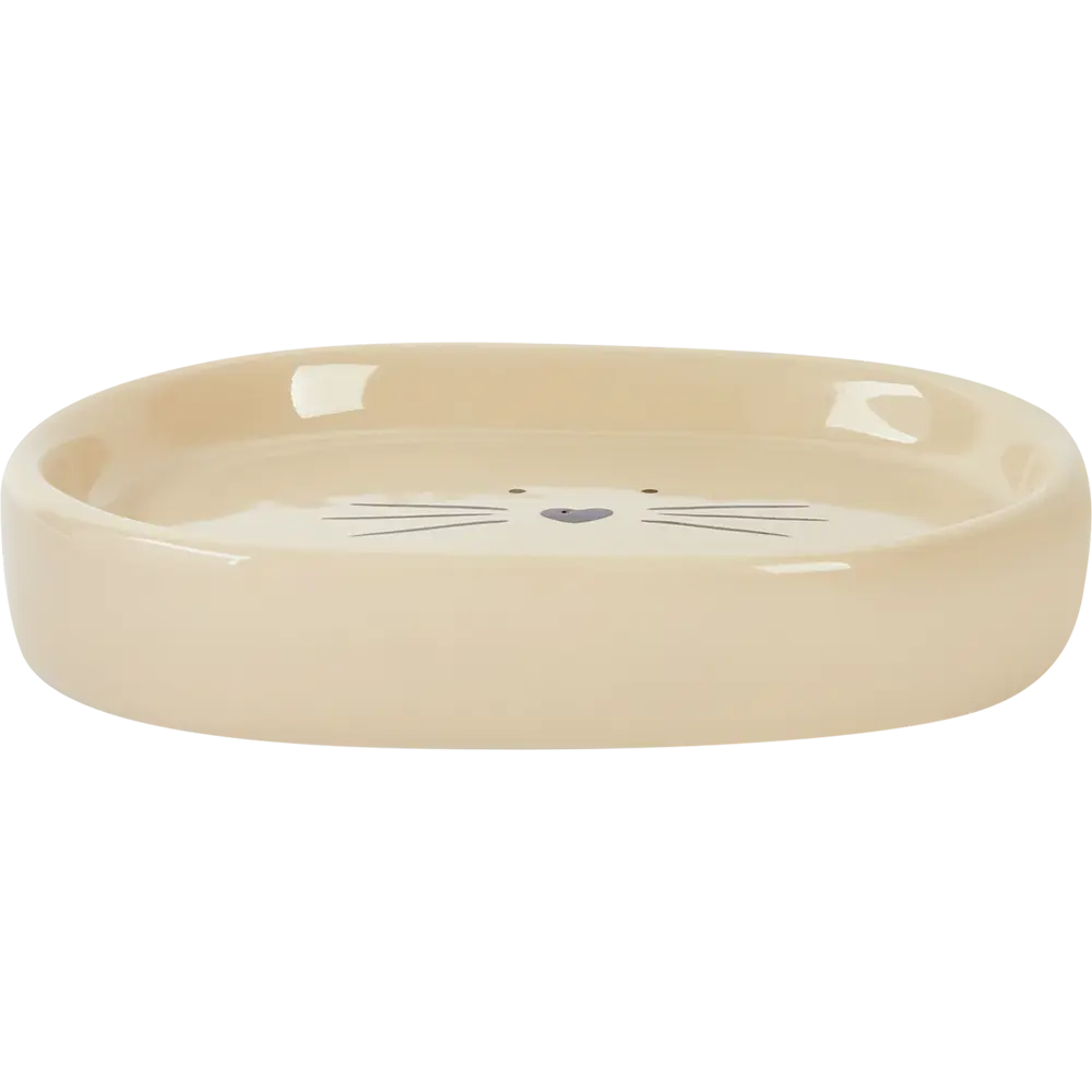 Мыльница Vidage Барсик керамика цвет бежевый STLM-2073969 - Вид №1