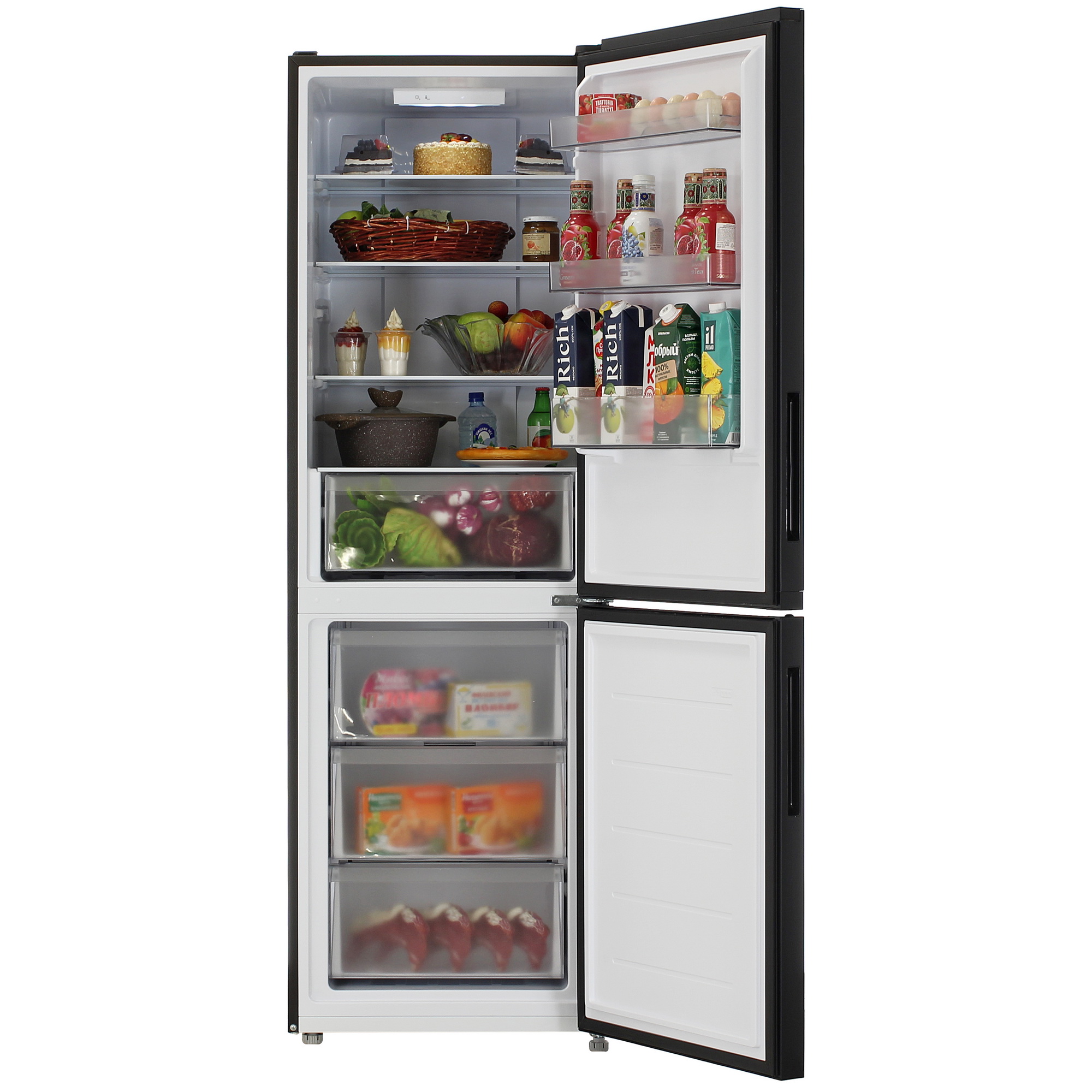 9248213 Холодильник с морозильником   Candy CFN6185B черный STDN-0043963 - Вид №5