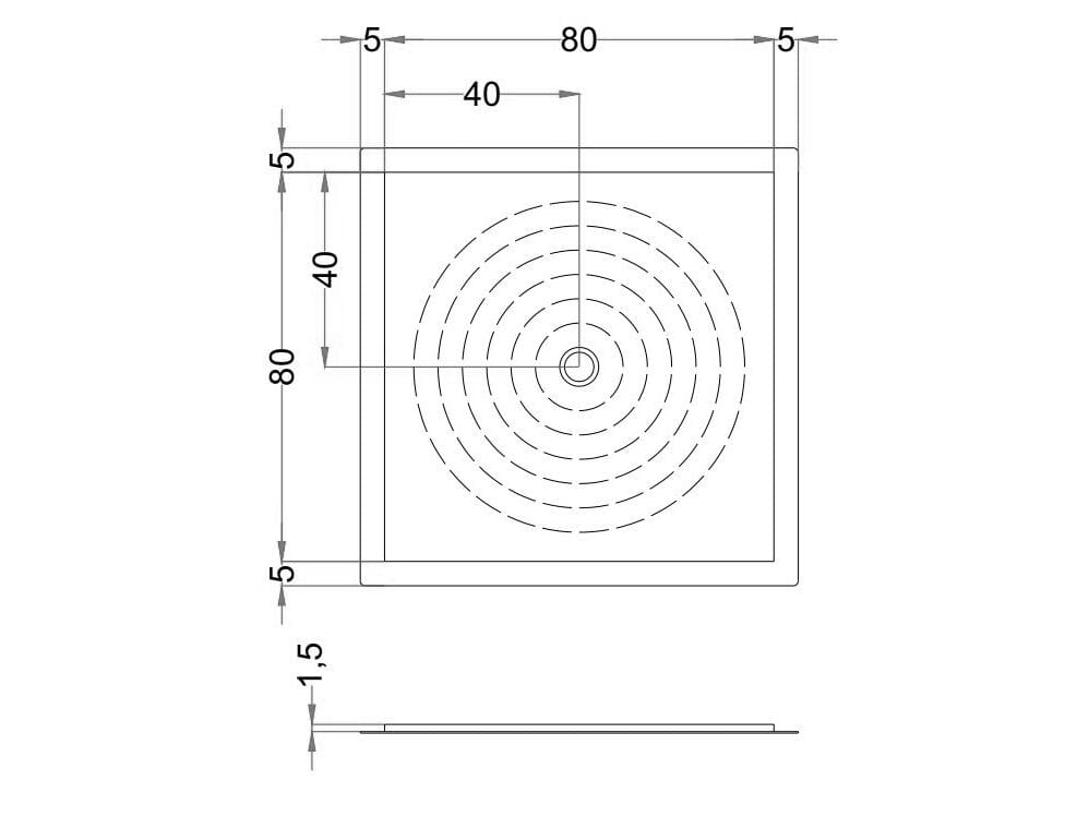 Квадратный душевой поддон для пола Gruppo Treesse ARCH-00038853 - Вид №3