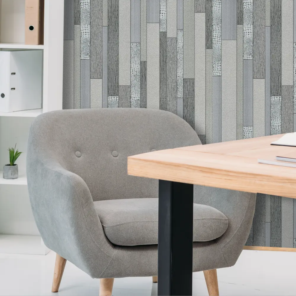 Обои виниловые Плитка серые 0.53 м 0208-5 Santreyd STLM-2193563 - Вид №2