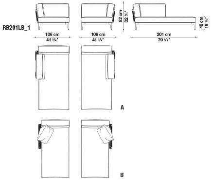 B&B Italia Outdoor 3-х местный тканевый садовый диван Ribes sun-id-1376958 - Вид №15