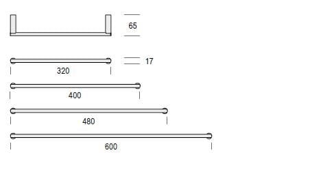 Держатель для полотенец из хромированной латуни De Rosso мирт ARCH-00031752 - Вид №2
