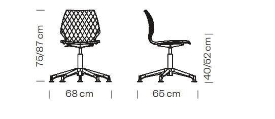 5 спиц Пластиковый поворотный операционный стул Et al ARCH-00035761 - Вид №2