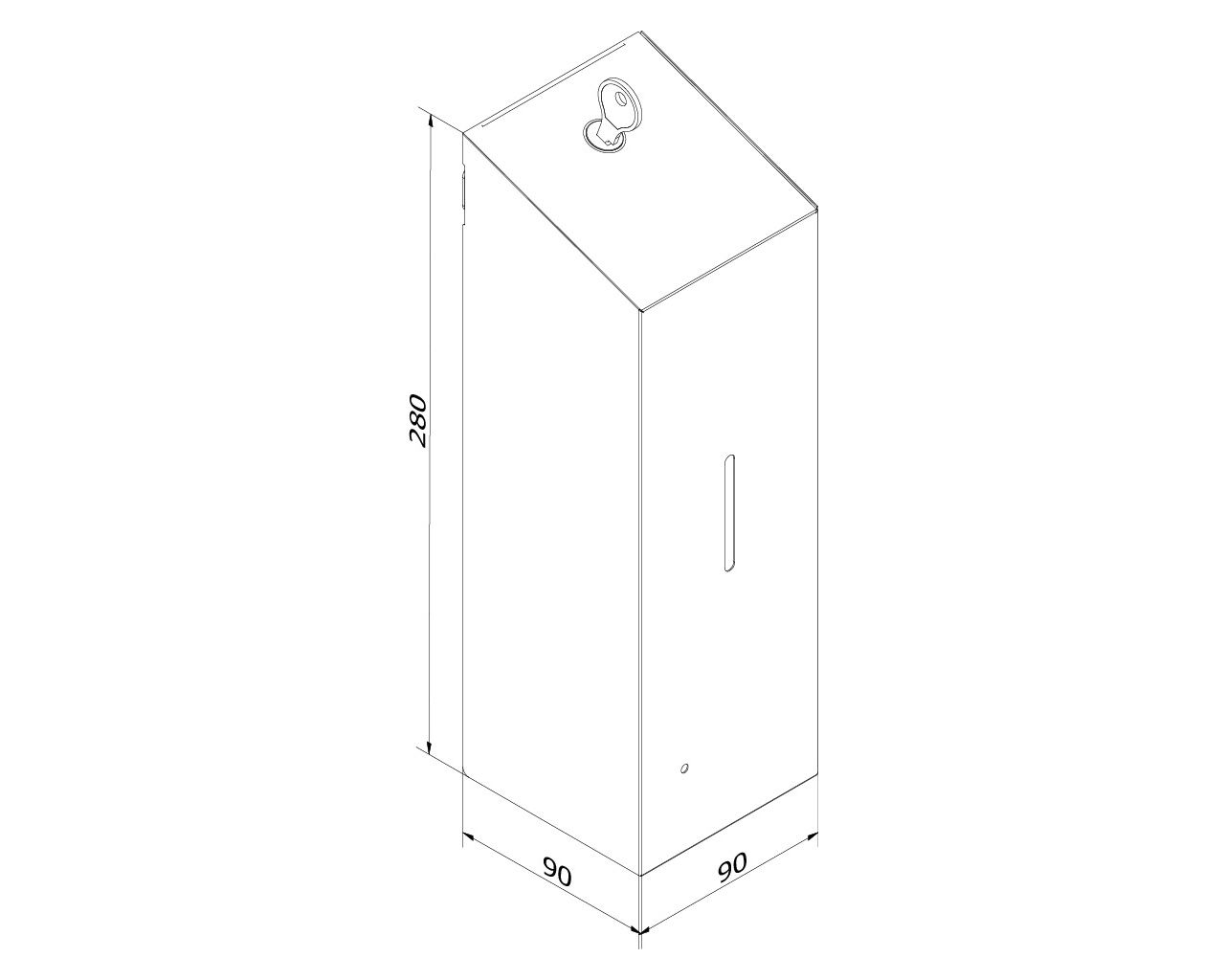 DSP220 Бесконтактный автоматический дозатор пенного мыла STELLA AUTOMATIC SLIM для одноразовых картриджей 800 мл, полированная сталь Merida  - Вид №1