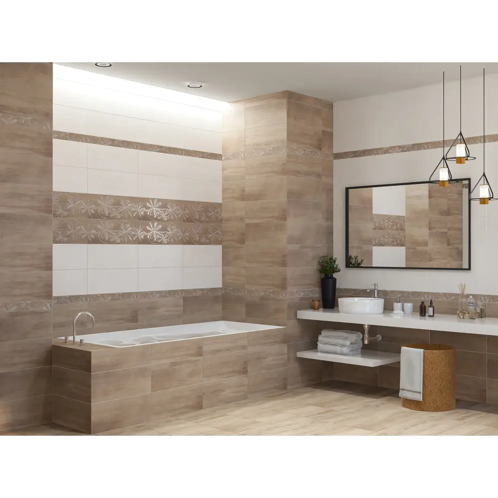 Плитка напольная Azori Sonnet Beige 42x42 см 1.23 м² цвет бежевый 84588470 STLM-2144707  - Вид №1