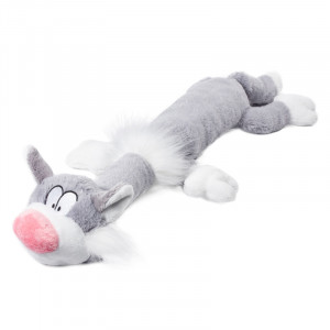 ПР0058997 Игрушка для собак Plush Friendz Кот с пищалками 63см GIGWI