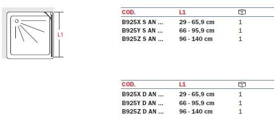 INDA® Душевой уголок угловой с распашной дверцей Azure B901/b902/b925/b975 - Вид №4