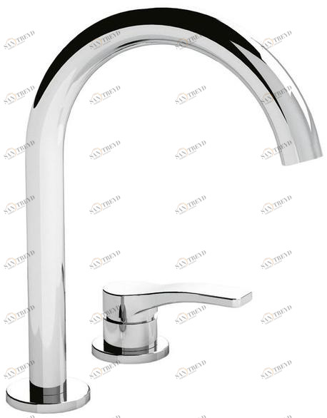 ABOUTWATER Смеситель для раковины на 2 отверстия Al/23 Fantini Rubinetti sun-id-1448039