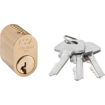 Овальный цилиндр ASSA 1301 ANT с тремя ключами ASSA ABLOY LK01-520