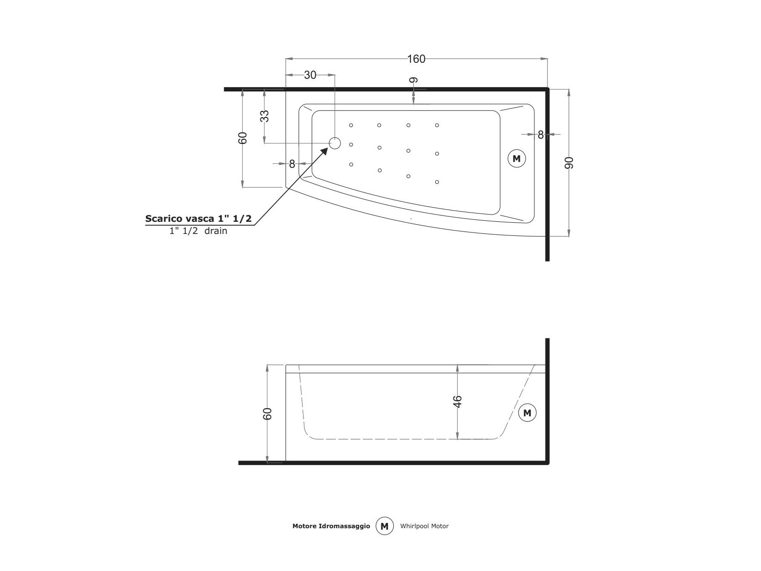 Угловая ванна с гидромассажем Gruppo Treesse мебель для ванной комнаты-угловые ванны ARCH-00127757 - Вид №3