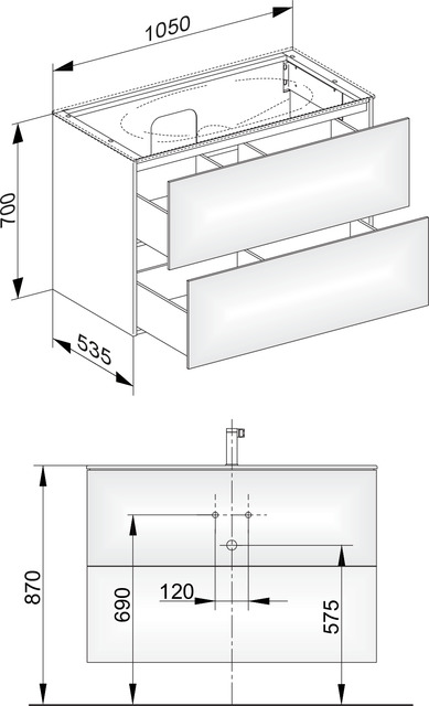 31352180000 Тумба под умывальник KEUCO Edition 11 - Вид №2
