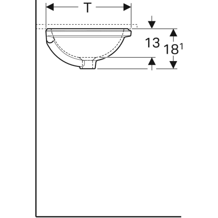 500.750.01.2 Раковина под столешницу Geberit VariForm овальной формы Geberit  - Вид №4