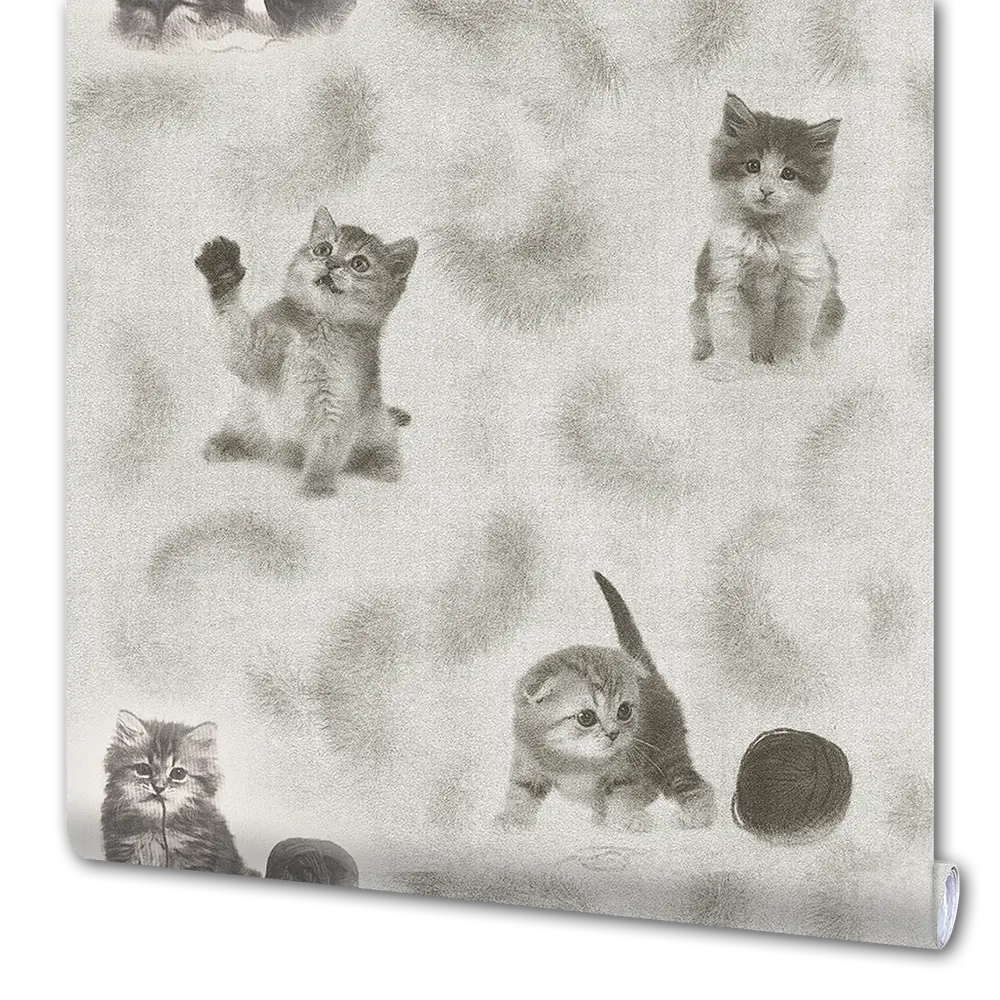 Обои бумажные Котята серые 0.53 м 255-01 ДГ4 Santreyd STLM-2047084