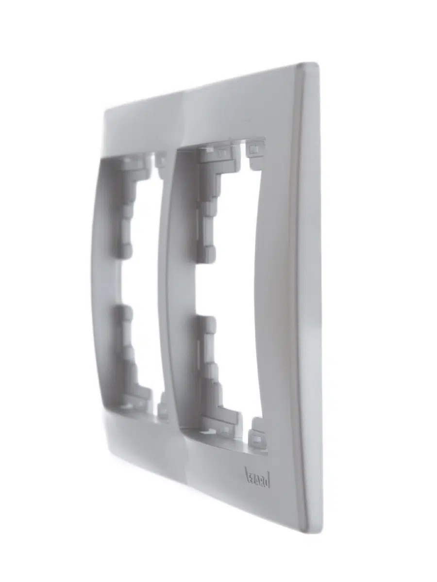 MIRA Рамка 2-ая горизонтальная серебро LEZARD 701-1010-147 - Вид №2