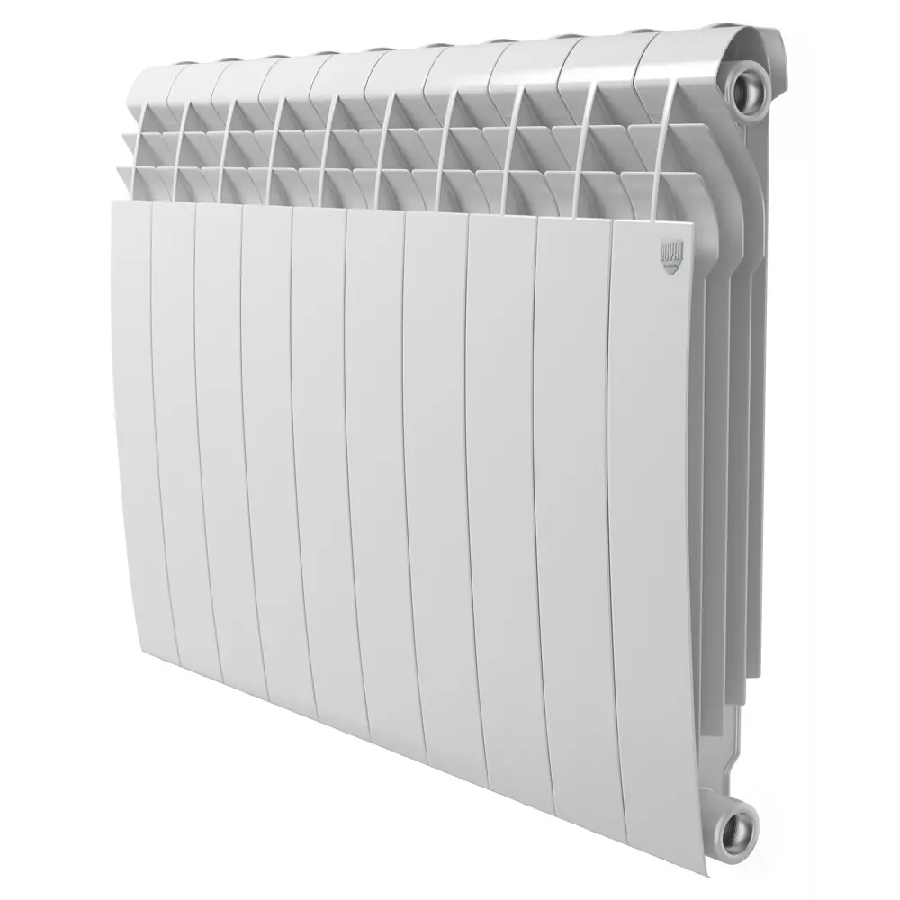 Радиатор секционный Royal Thermo Biliner Alum 500/87 10 секций боковое подключение алюминий белый 82258102 STLM-2034297 - Вид №1
