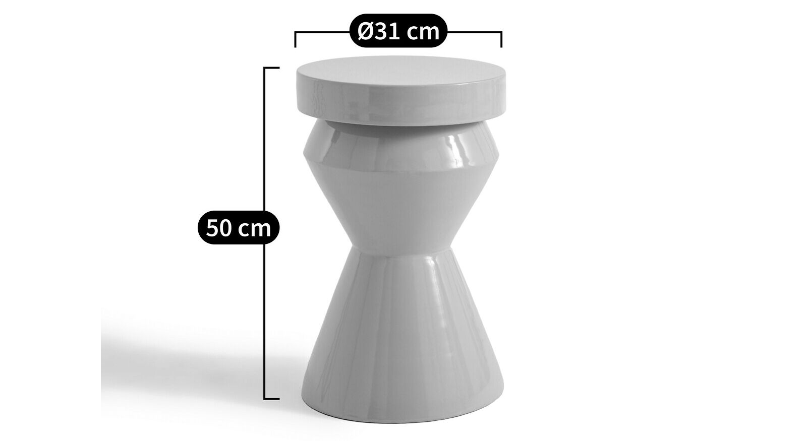 Высокий металлический журнальный столик AMPM PEONO ARCH-00023760 - Вид №4