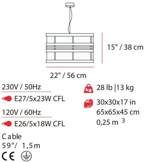 UTU Soulful Lighting Подвесной светильник из железа Circus Santreyd sun-id-1369616 - Вид №4