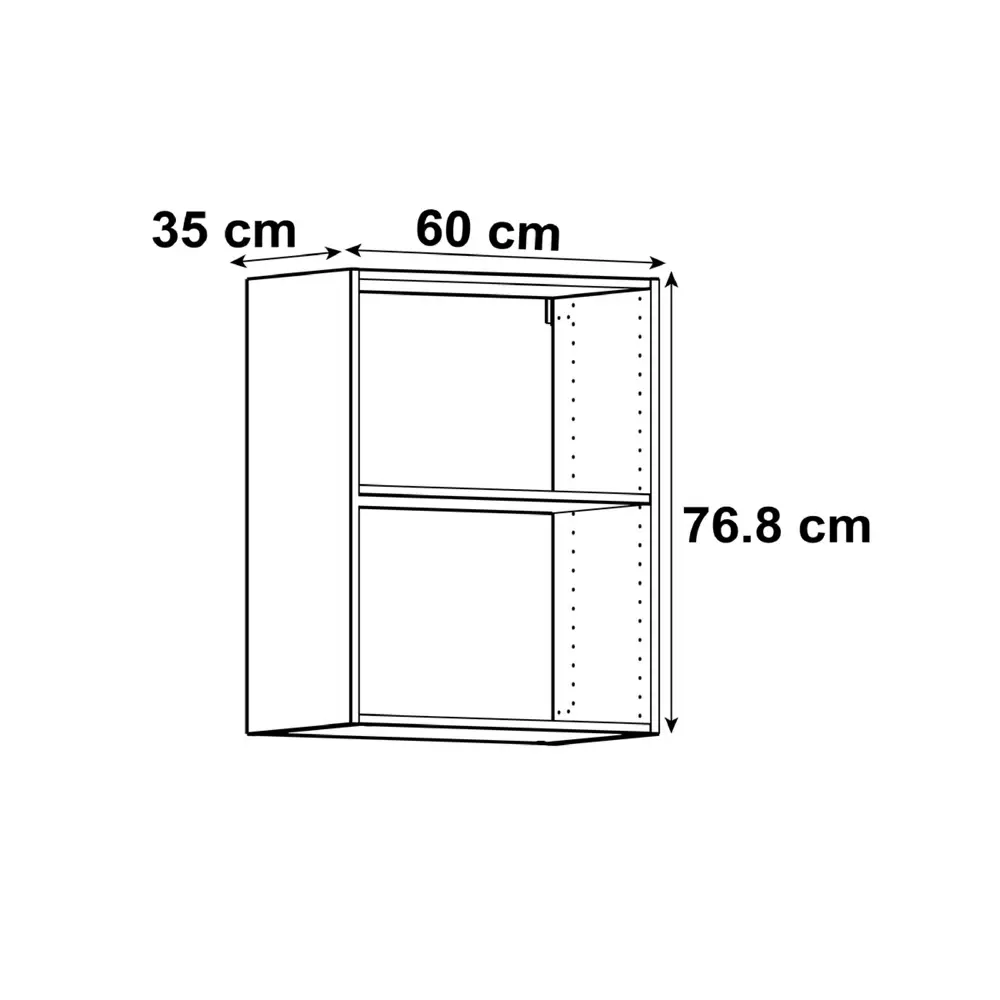 Каркас навесной Delinia ID 60x76.8x35 см, ЛДСП, цвет белый STLM-2187014 - Вид №1