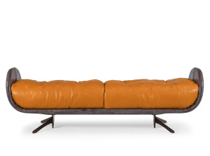 Кожаная мягкая скамья