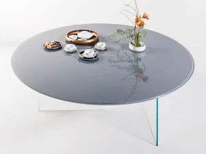 Lago Круглый стеклянный стол Air