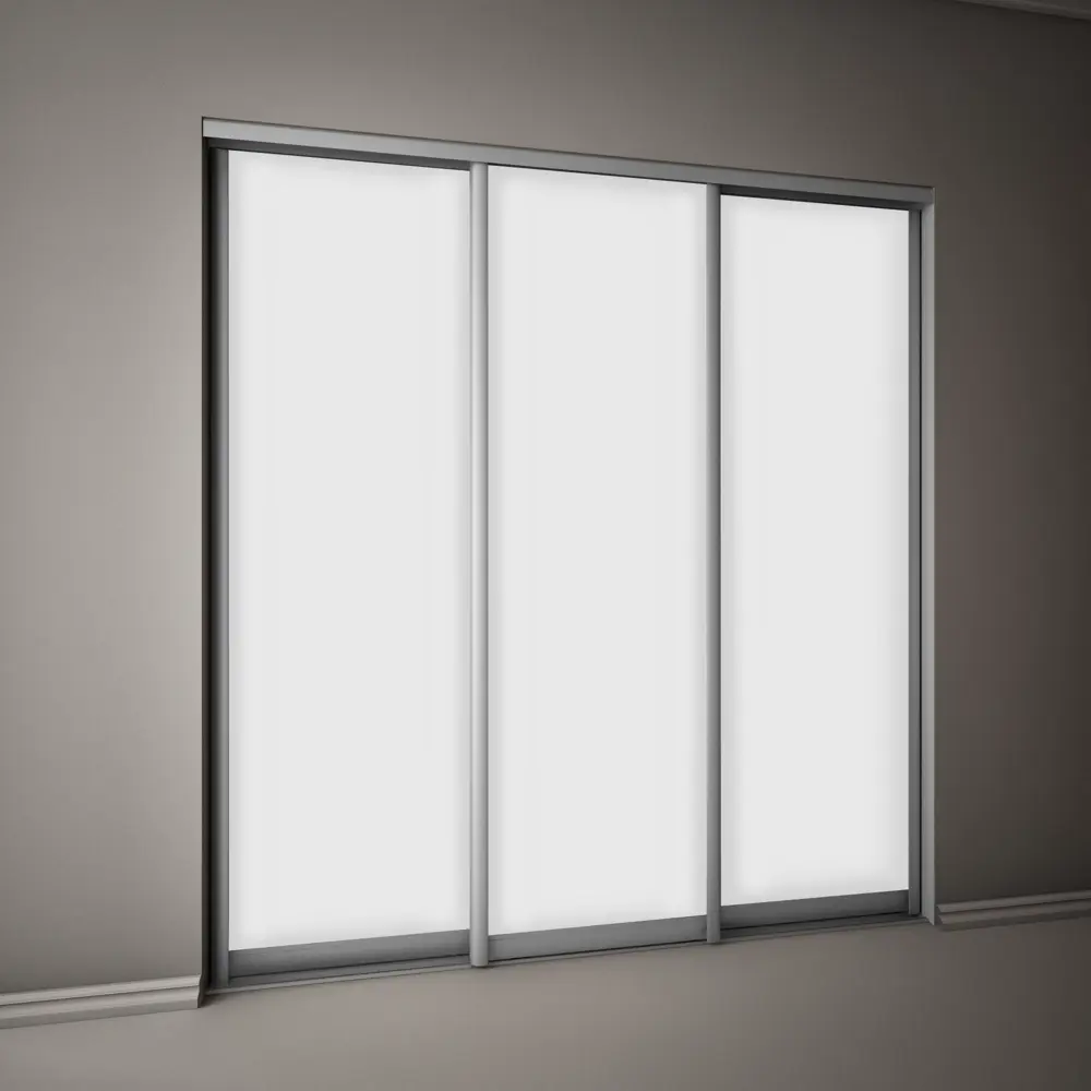 Дверь-купе SPACEO белая с серебристым профилем для шкафа 2555×804 мм 82335362 STLM-1581529 - Вид №4