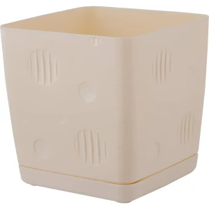 Горшок цветочный Engreen Microcosm 11.3x11.3x11.5 см v1.1 л пластик бежевый 85664746 STLM-2196903