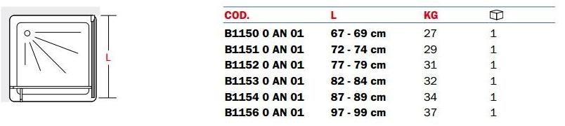 INDA® Душевая кабина из стекла с распашными дверцами и неподвижным элементом Praia design sun-id-1468995 - Вид №3