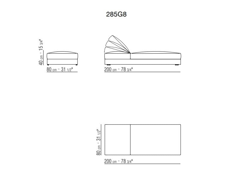 Ткань Садовая кровать с алюминиевой основой Flexform Freeport ARCH-00031706 - Вид №2