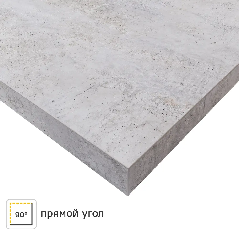 Столешница KONSENSA Бетон светлый 80x120x3.8 см ДСП цвет серый ДСП Прямой угол STLM-2077519