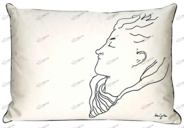 Roche Bobois Прямоугольная подушка со съемным чехлом из ткани Jean cocteau sun-id-1436094