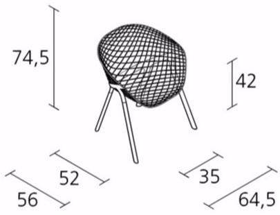 Alias Стул из стали и дерева с подлокотниками Kobi sun-id-1370806 - Вид №5