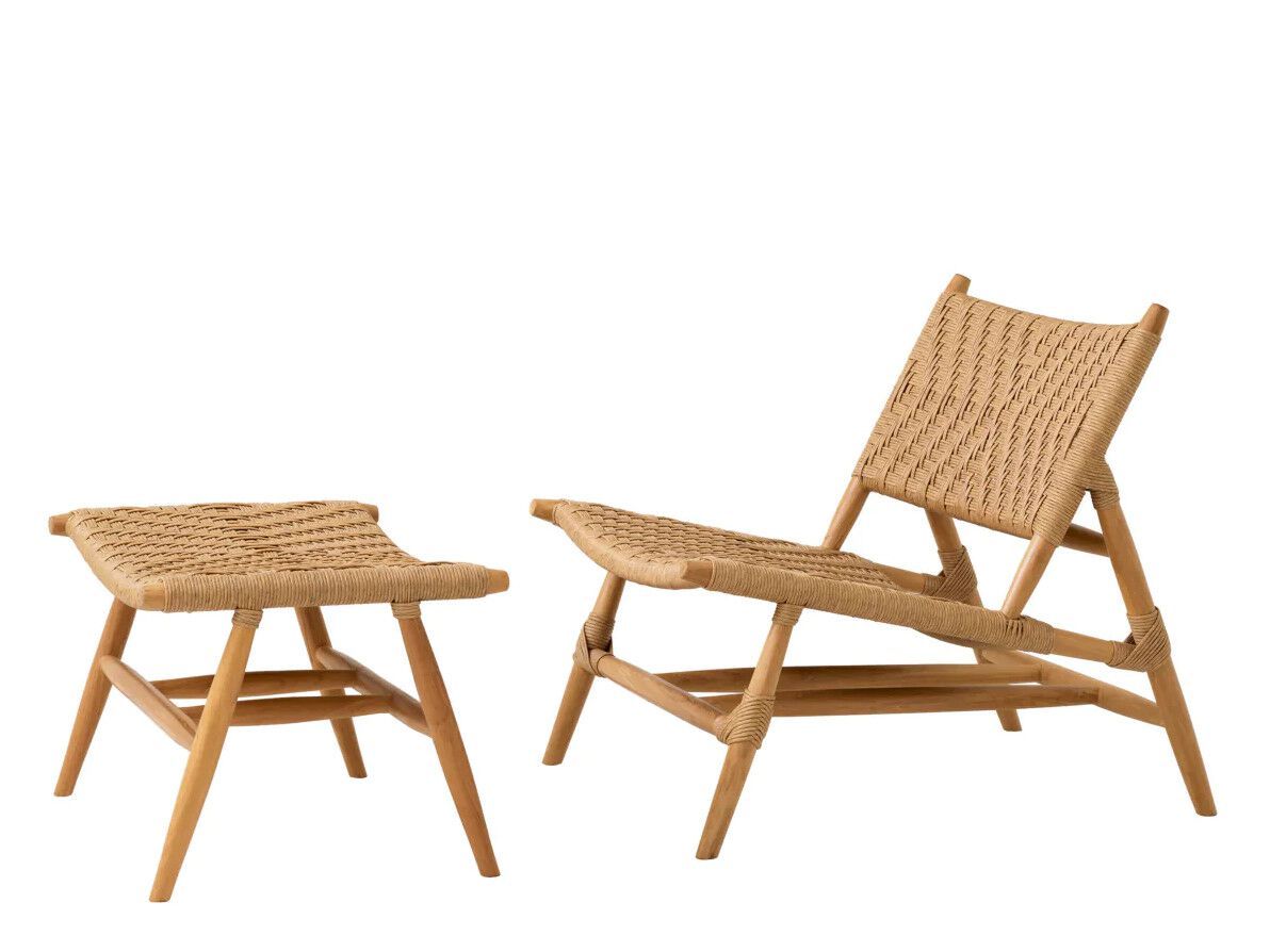 Садовое кресло из тика и веревки без подлокотников Eichholtz Laroc ARCH-00097492 - Вид №1