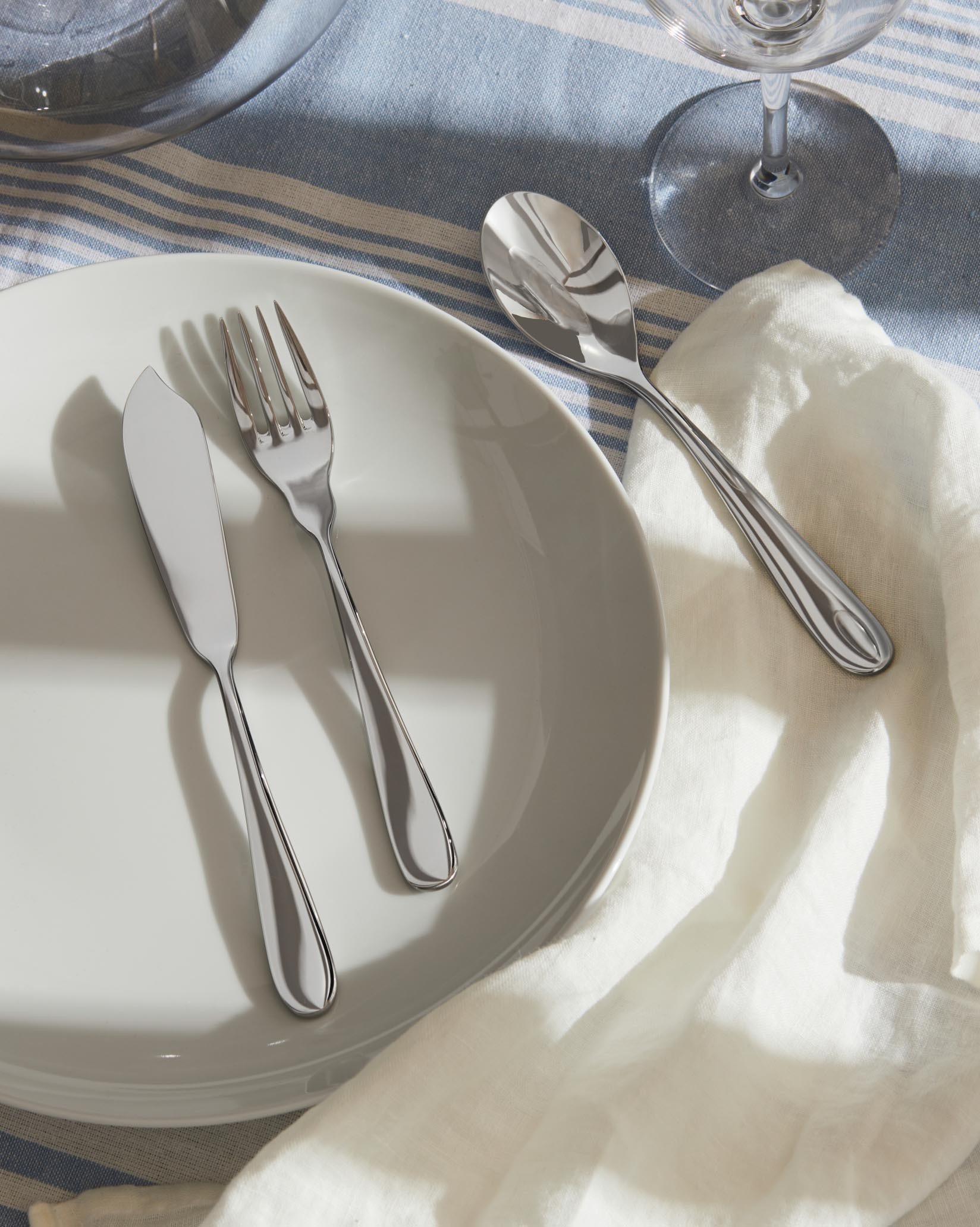 Ложка плоская "F. Point". 6 штук Alessi New Milan Nuovo milano 5180/26 - Вид №1