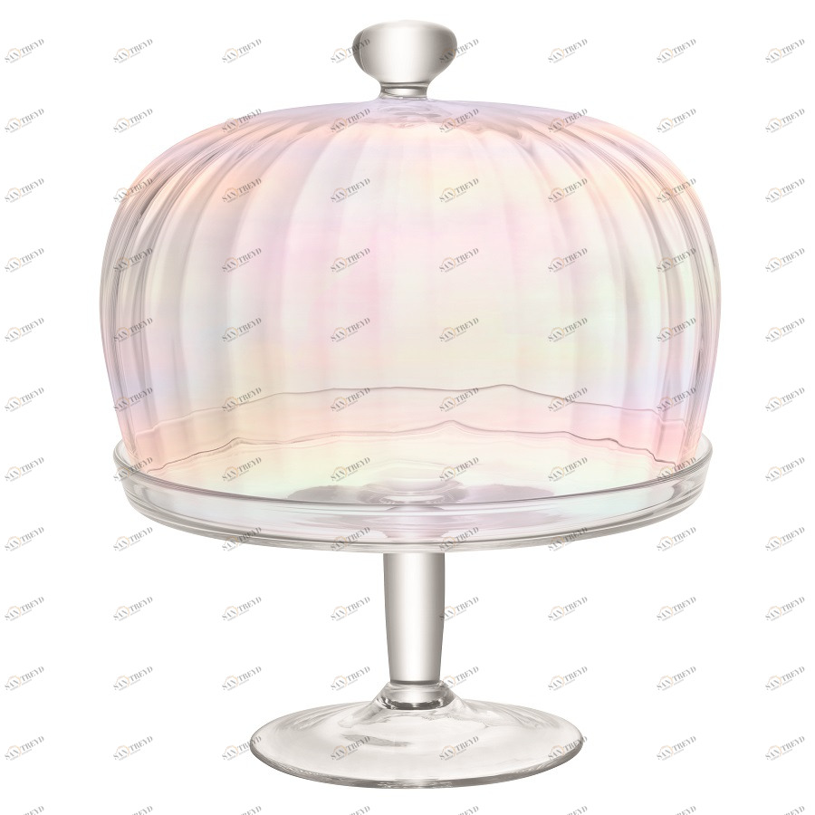 Подставка для торта с крышкой 26 см перламутровая Pearl LSA INTERNATIONAL  00-3870357 Розовый 