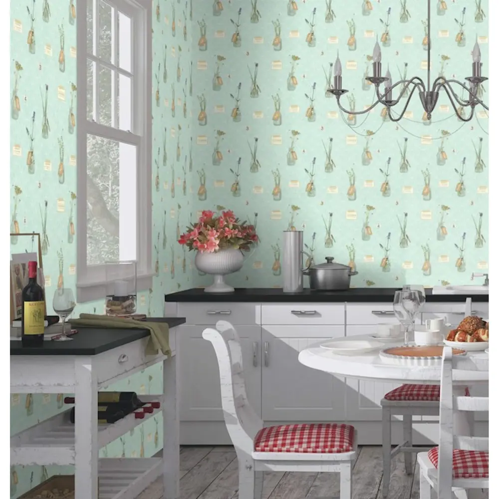 Обои на флизелиновой основе 0.53х10 м герб цвет бирюзовый Ra 518306 Rasch Deco Relief STLM-2157824 - Вид №4