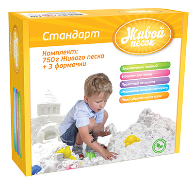 2029 Стандарт 02 750г + инструменты для игр Живой песок 