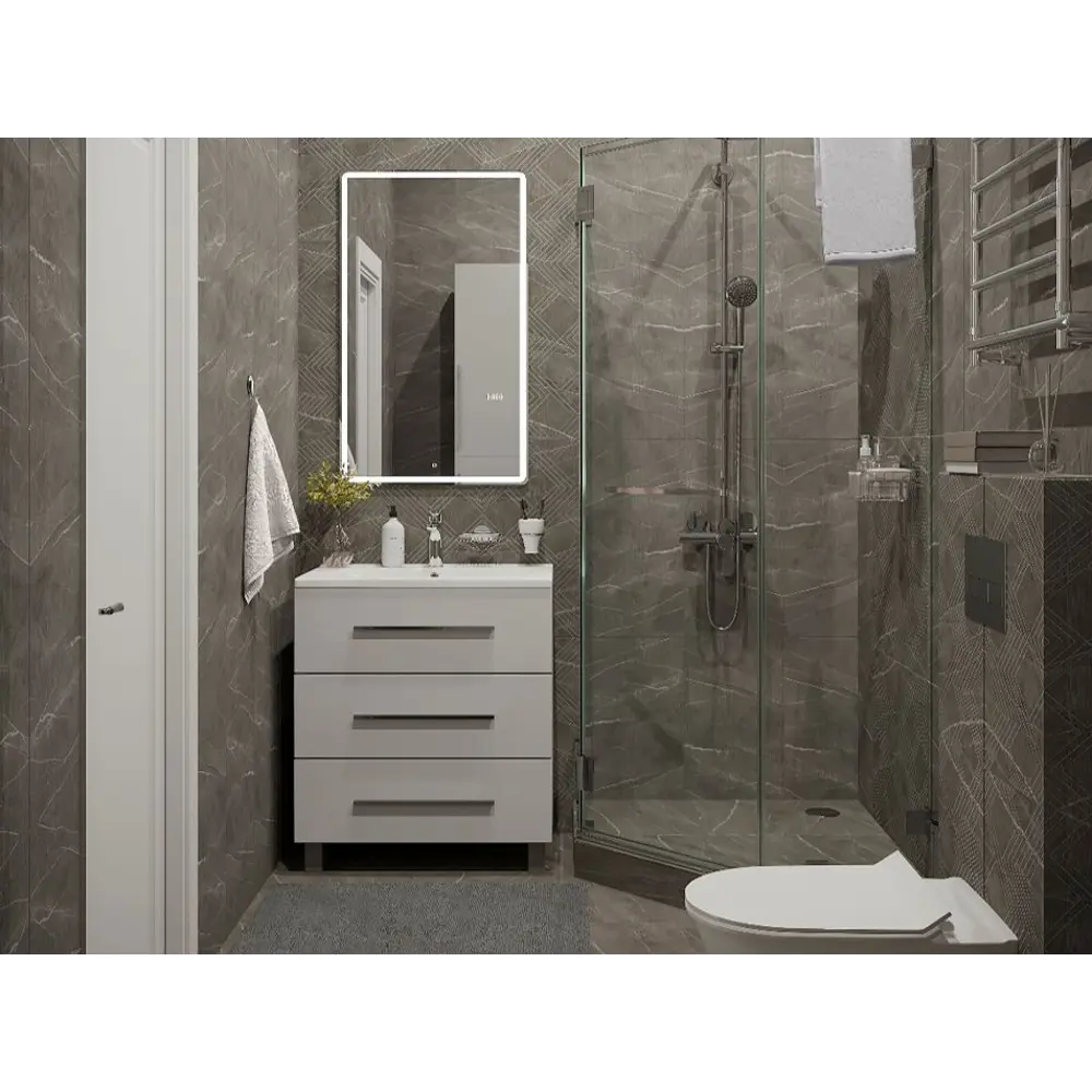 Тумба под раковину напольная Vigo Yuma 75 см цвет белый STLM-2060166 - Вид №11