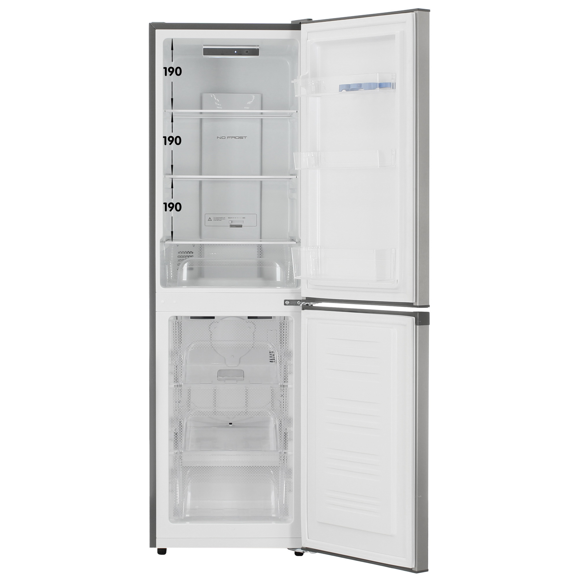 9131514 Холодильник с морозильником   KRAFT KF-NF 272X серебристый STDN-0086830 - Вид №1