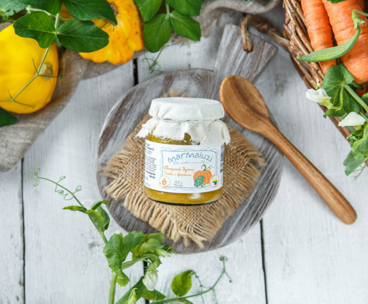 5174 Пюре "Овощной дуэт" (тыква с брокколи) с 6-ти месяцев Вкусляндия 