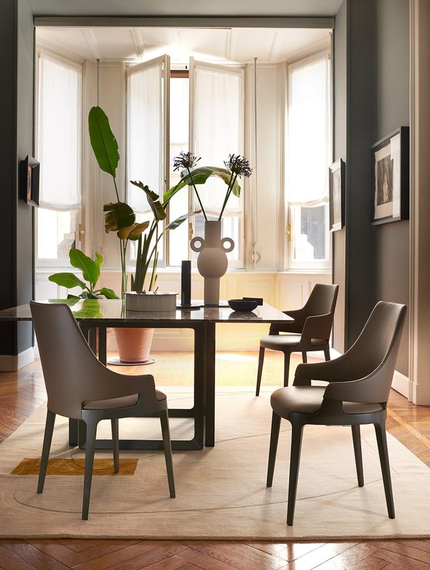 Potocco Мягкое кожаное кресло с подлокотниками Velis 942/7 - Вид №2