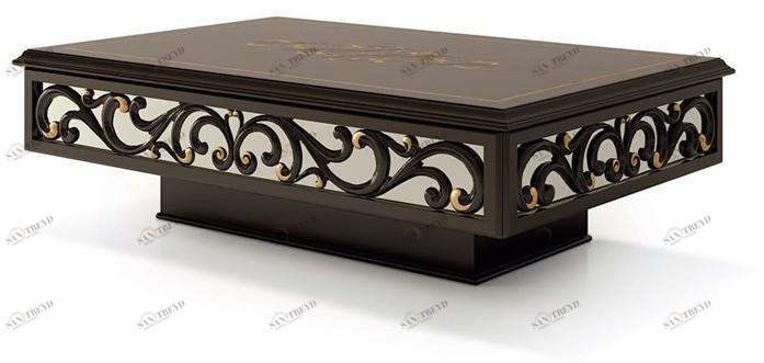 Carpanese Home Низкий деревянный журнальный столик с вещевым ящиком Heritage 6032