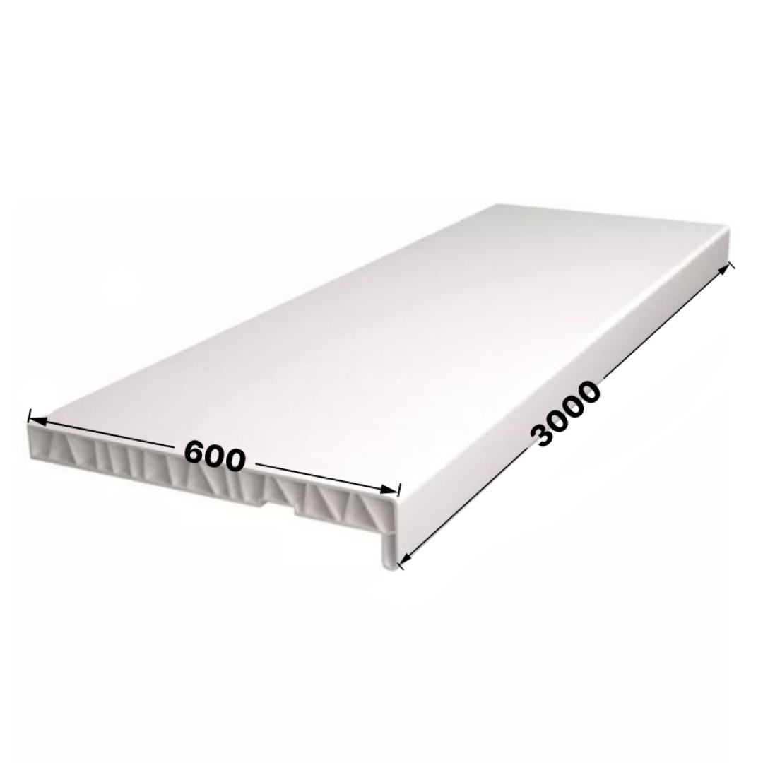 Подоконник ПВХ /белый/ 600х3000 STELLA STSR-1917