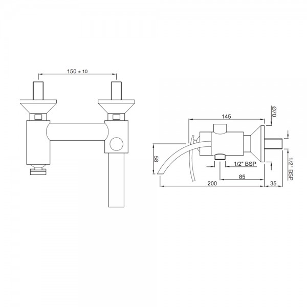 SIG-ABR-41119 Смеситель для ванны и душа Artize Signac Античная бронза  - Вид №1