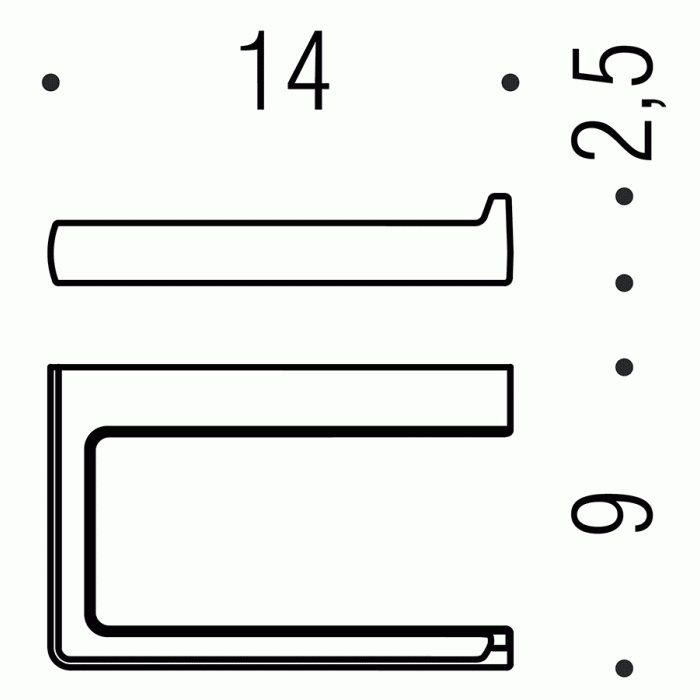 B6208 Держатель туалетной бумаги (хром) COLOMBO LULU Colombo Design - Вид №2