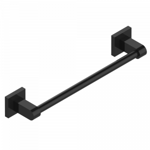 A6P-514/30 Полотенцедержатель одинарный - фиксированная рейка 30 см Thg-paris Profil с рукоятками с чёрным ониксом Покрытие PVD бронза