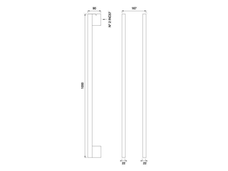 Настенный тройной электрический халат из нержавеющей стали CEADESIGN SIXTY-Accessories ARCH-00038748 - Вид №2
