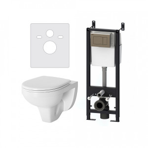 DX77.IS10151.1738 Комплект инсталляция с клав глянц хром с подвесным унитазом с сид м/лифт Damixa Jupiter