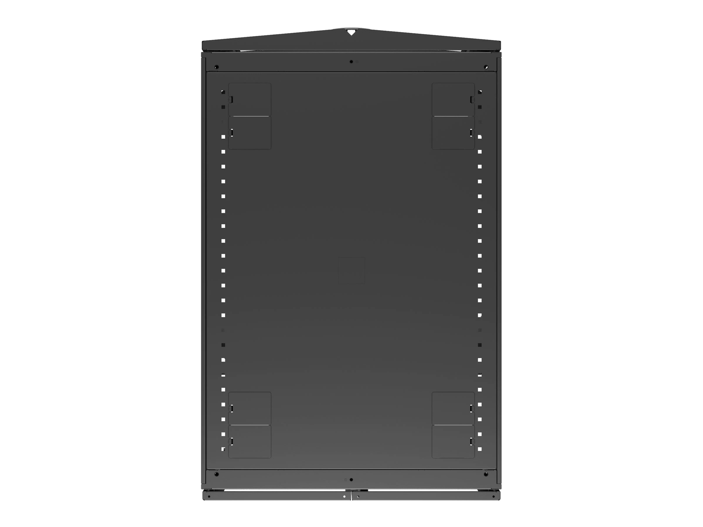 VR3357 Серверный шкаф 48u 2265mm x 800mm x 1215mm (вхшхг) перфорированная передняя одностворчатая дверь, перфорированные двойные задние двери, (степень перфорации 77%), 19” направляющие спереди и сзади, боковые панели с двух сторон, разделенные на 2 части Santreyd  - Вид №4