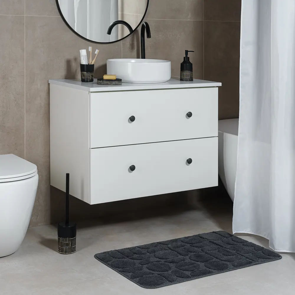 VERRAN Jamaa — керамический стакан для зубных щеток в элегантном черном цвете 89384105 STLM-1568161 - Вид №6